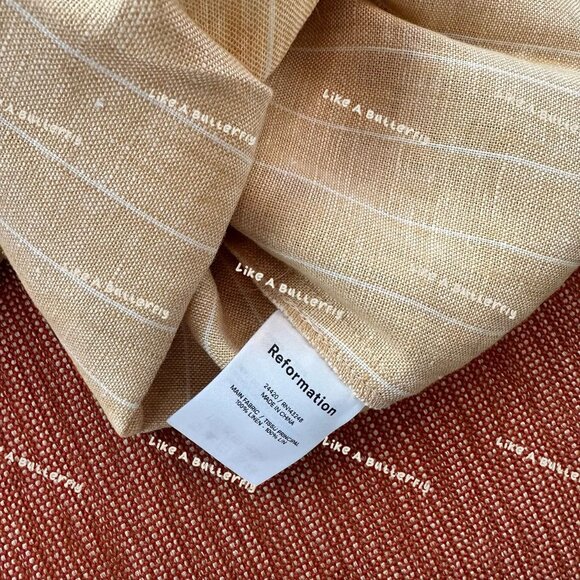 Reformation Miso Linen Dress - Yellow - Picture 5 of 10